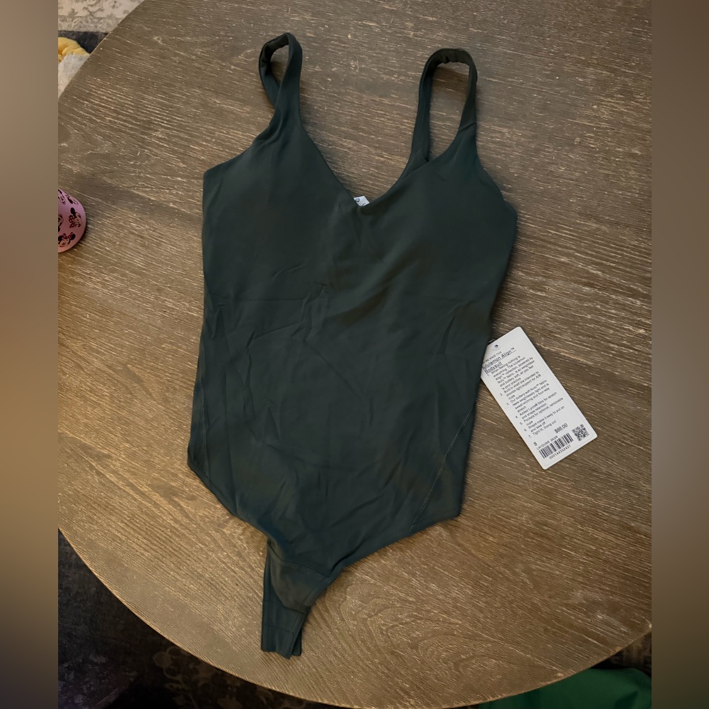 lululemon athletica align Olive Green Bodysuit